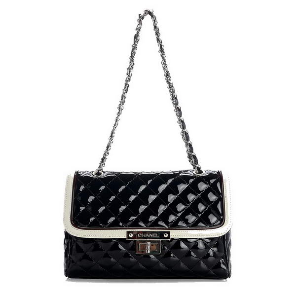 AAA Fashion Chanel A60179 Black Patent Leather Flaps Shoulder Bag On Sale